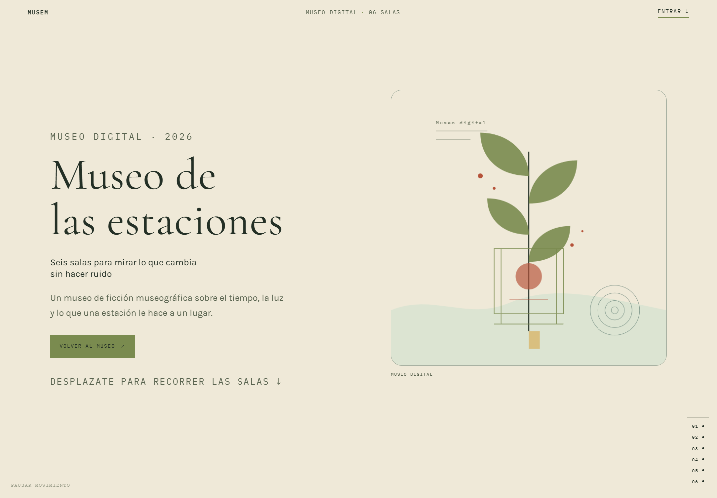 Museo de las estaciones, sala Nature Memory